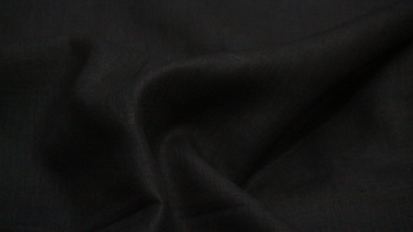 Black linen fabric