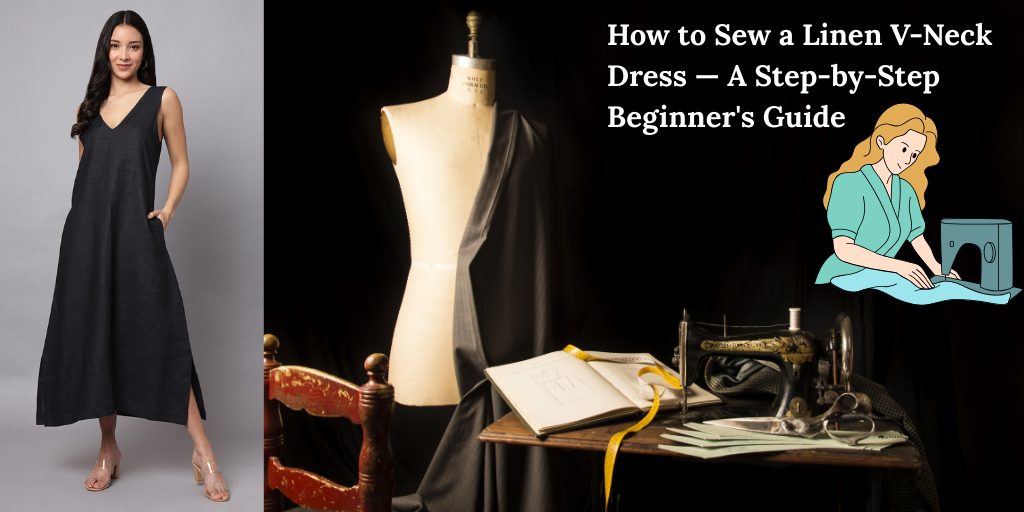 How to Sew a Linen V-Neck Dress — A Step-by-Step Beginner's Guide