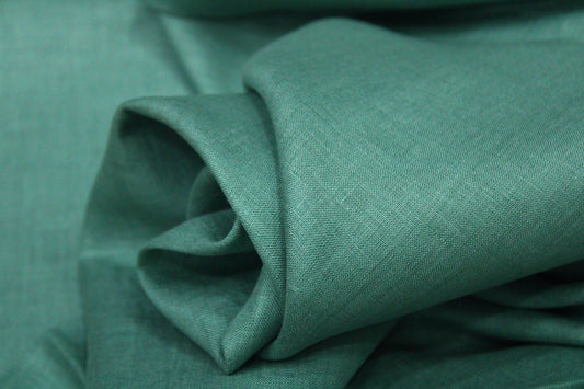 Green linen fabric