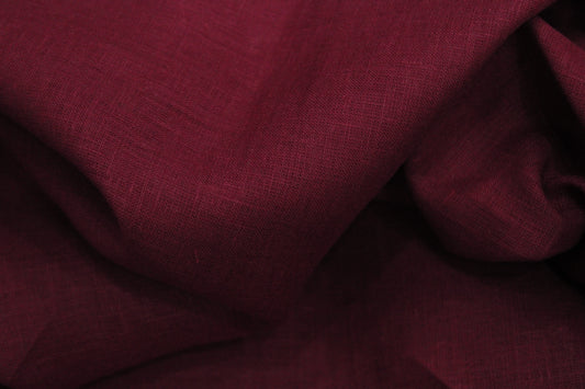 Maroon linen fabric