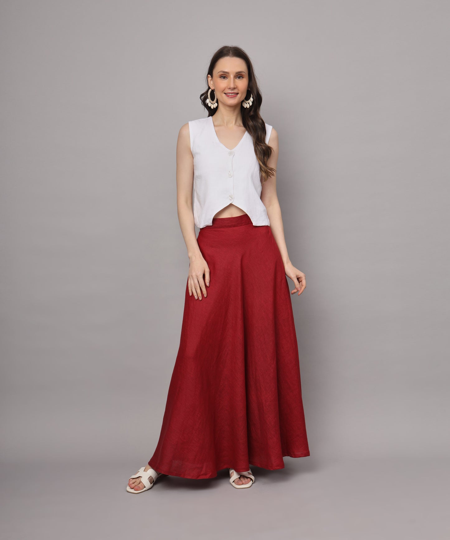 Long Linen Skirt